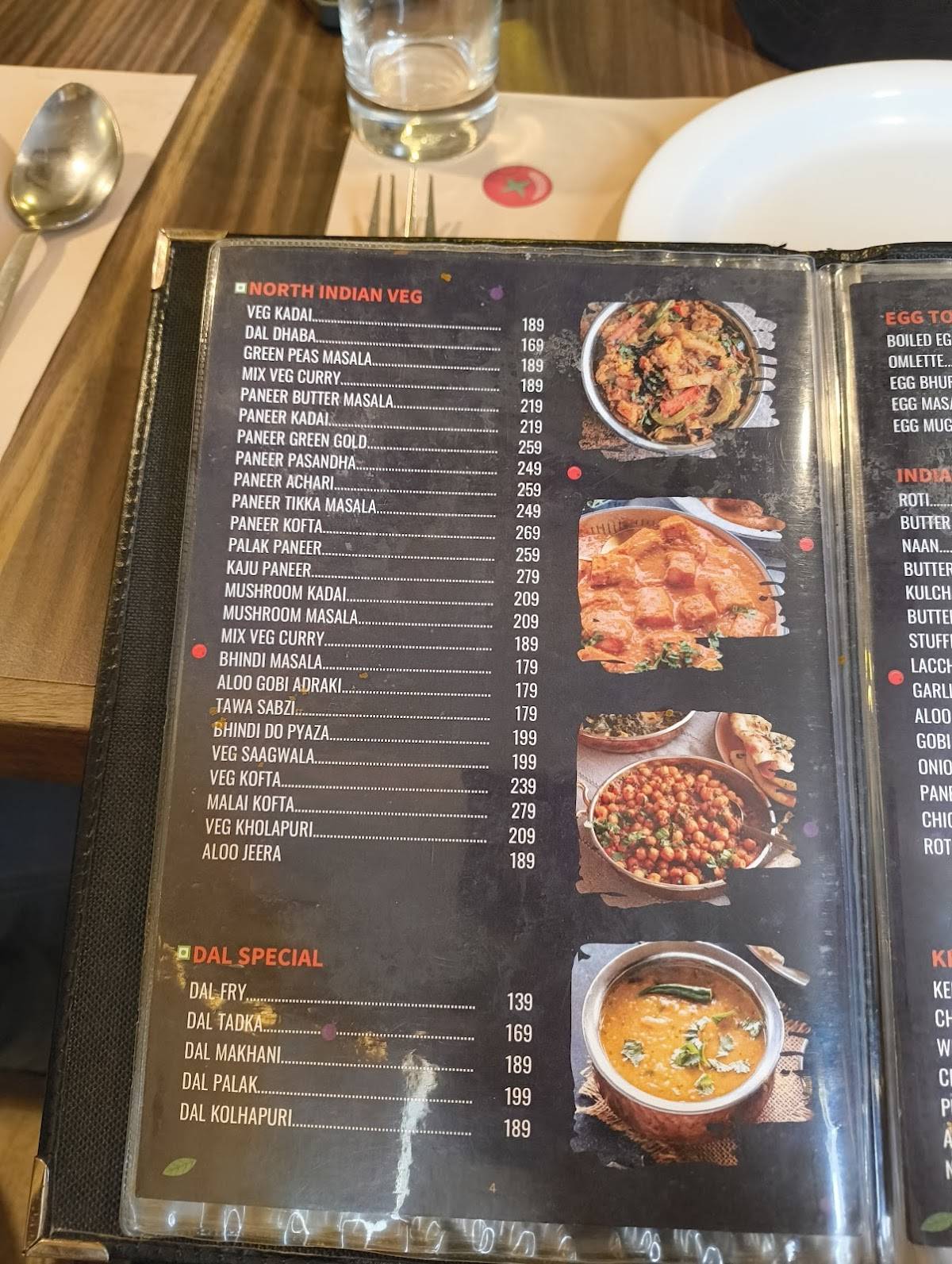 Hotel Abooz menu