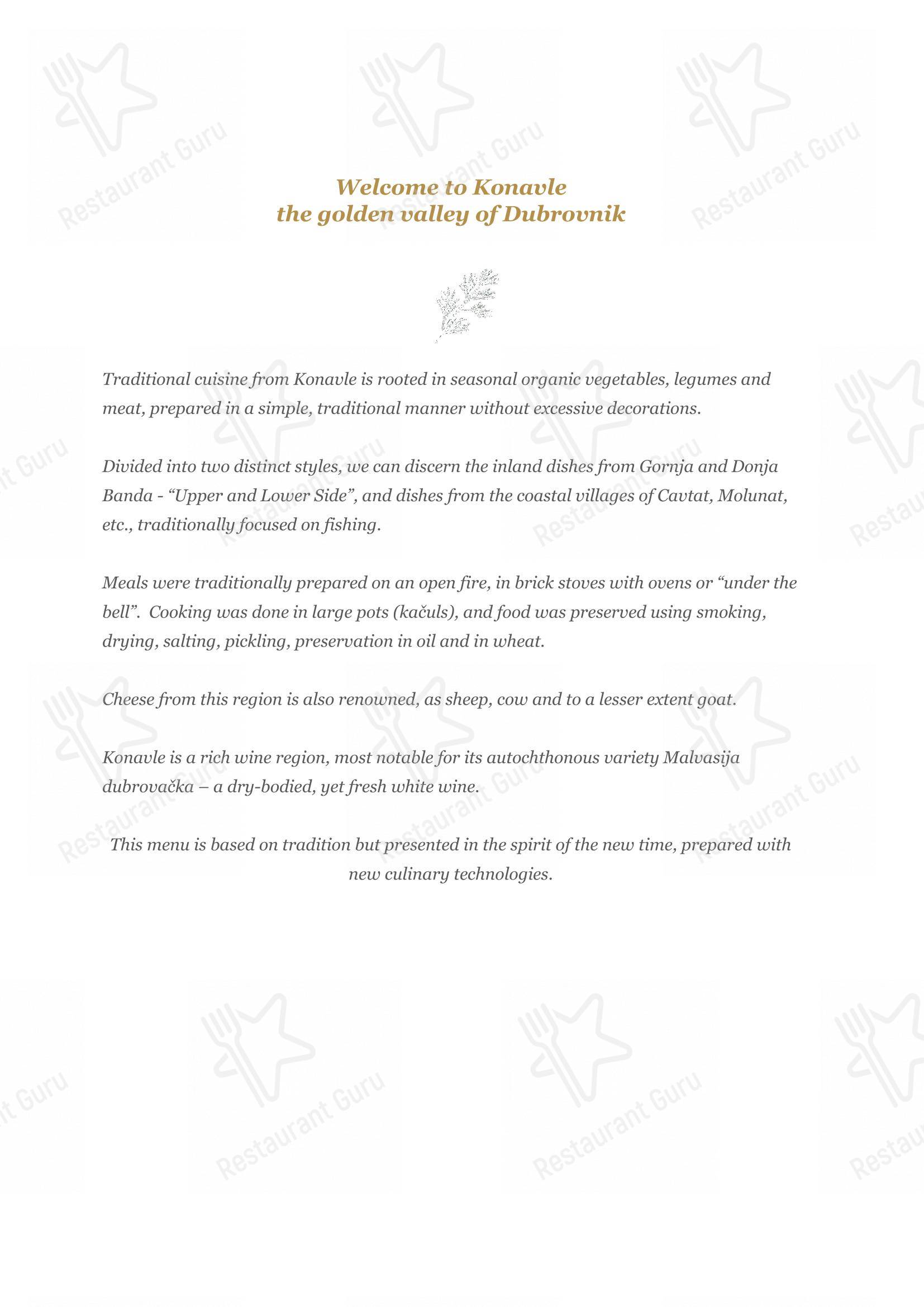 Menu di Hotel Supetar Cavtat - Menu