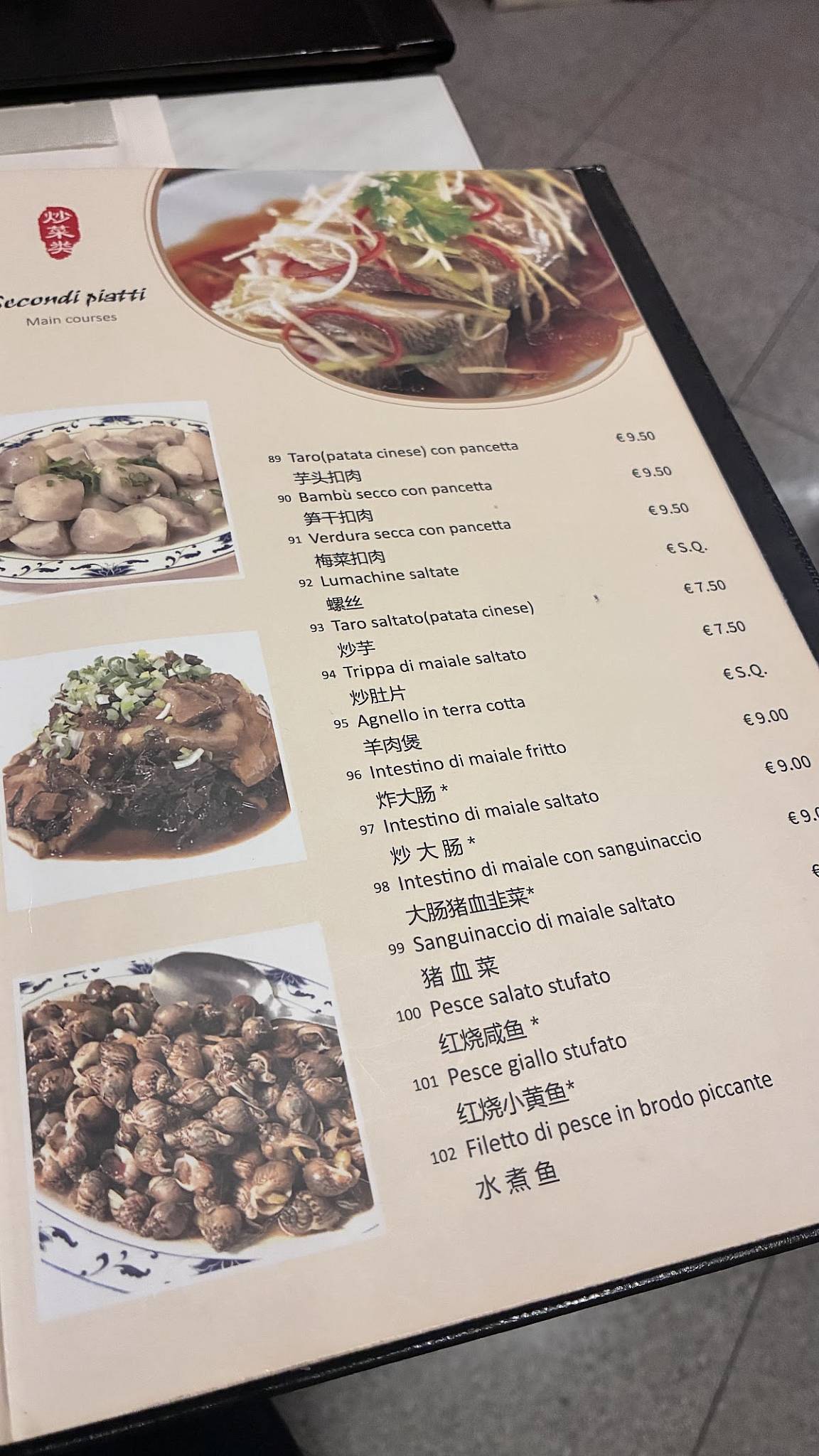 Menu di Hua Cheng 