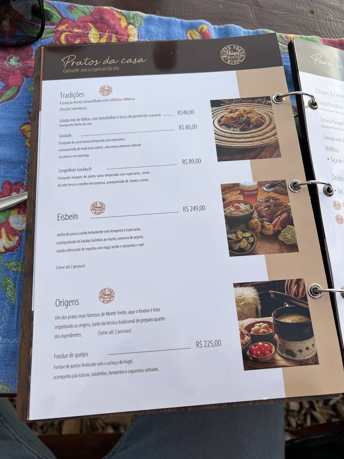 Hügel Bar cardápio