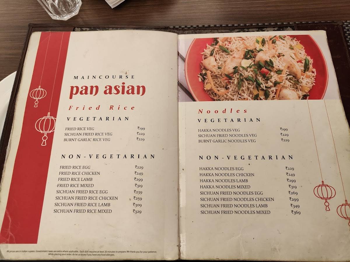 Hundreds Heritage menu