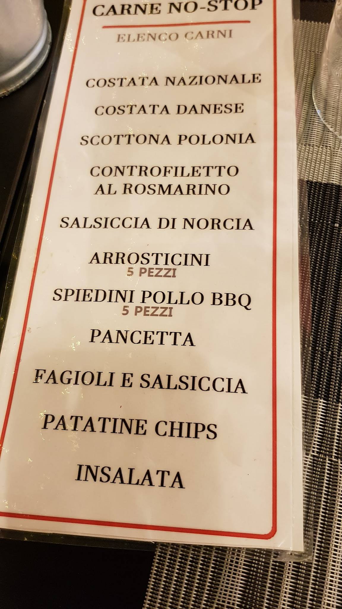 Menu di I Carnefici 
