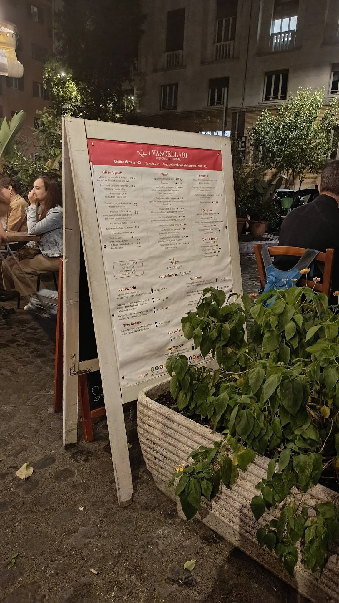 Menu de I Vascellari