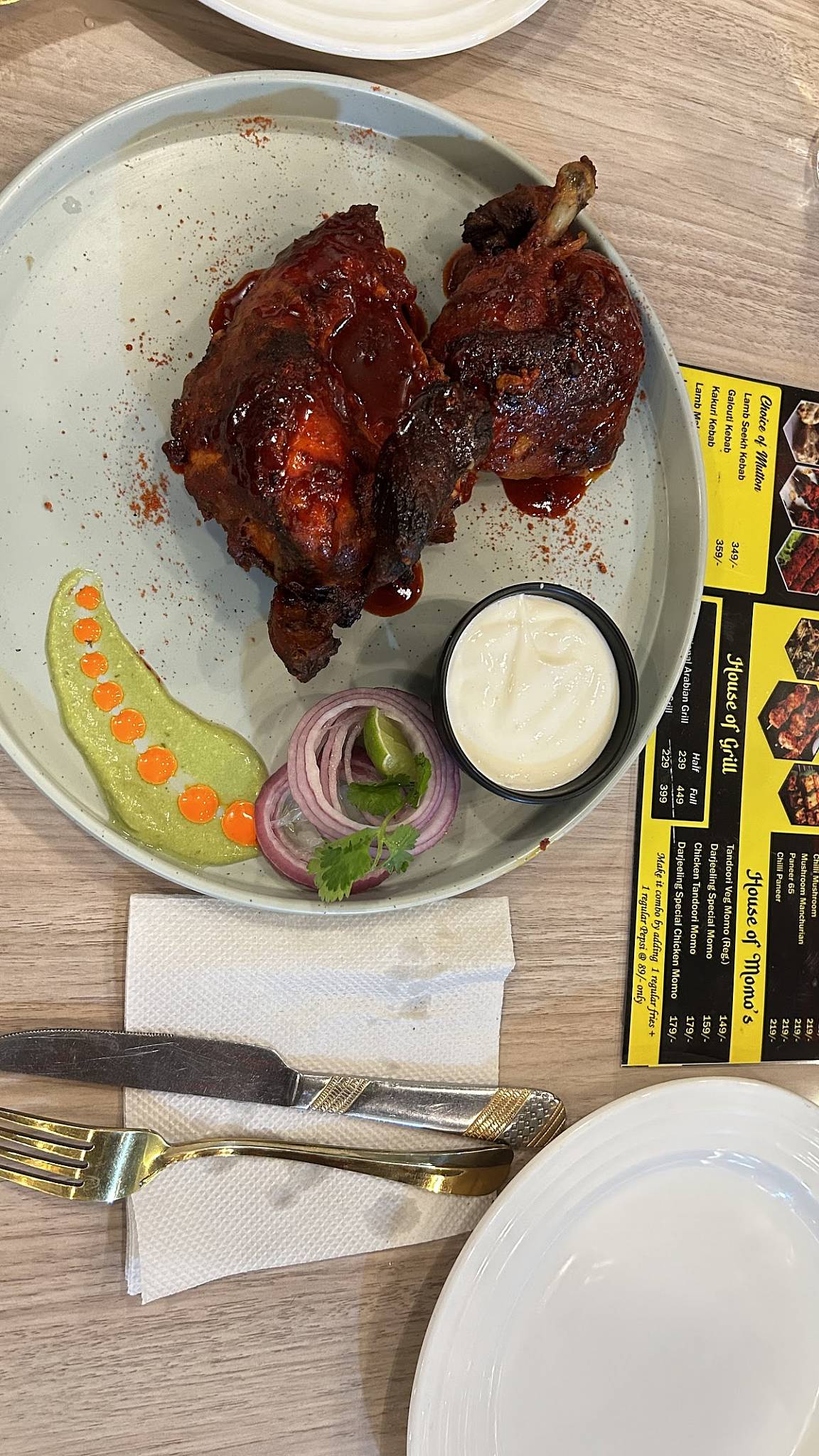 ICE SMOKE N GRILL menu