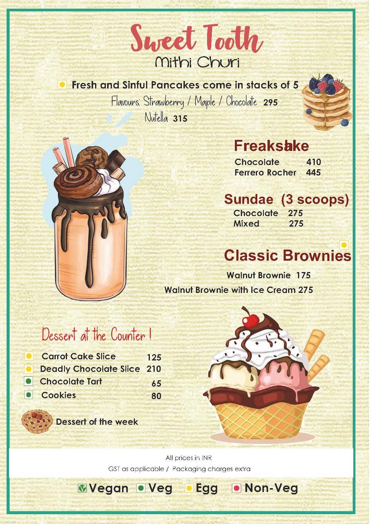 ICanFlyy Tea Kafi menu