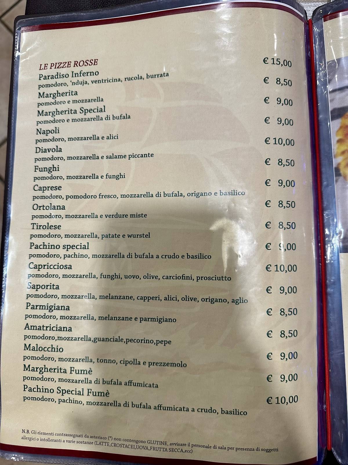 Menu di Il Brigantino 