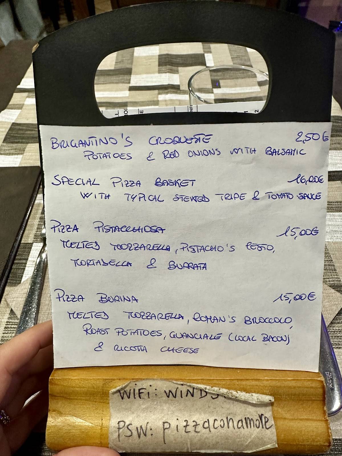 Menu di Il Brigantino 