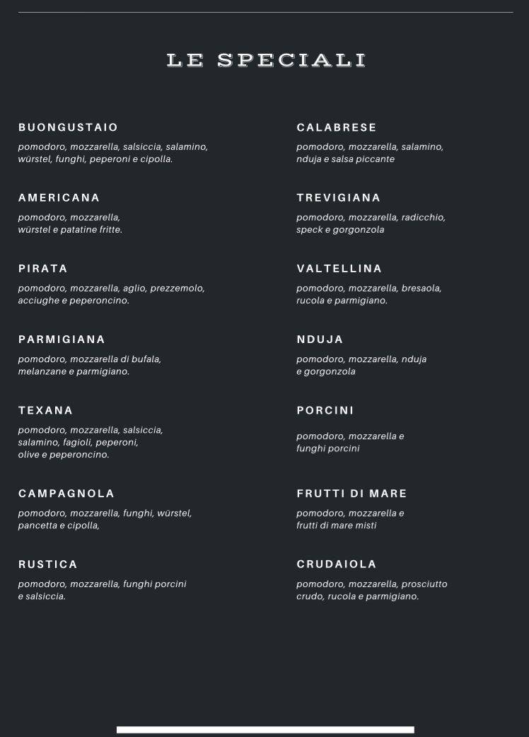 Menu di Il Buongustaio Piano di Coreglia 