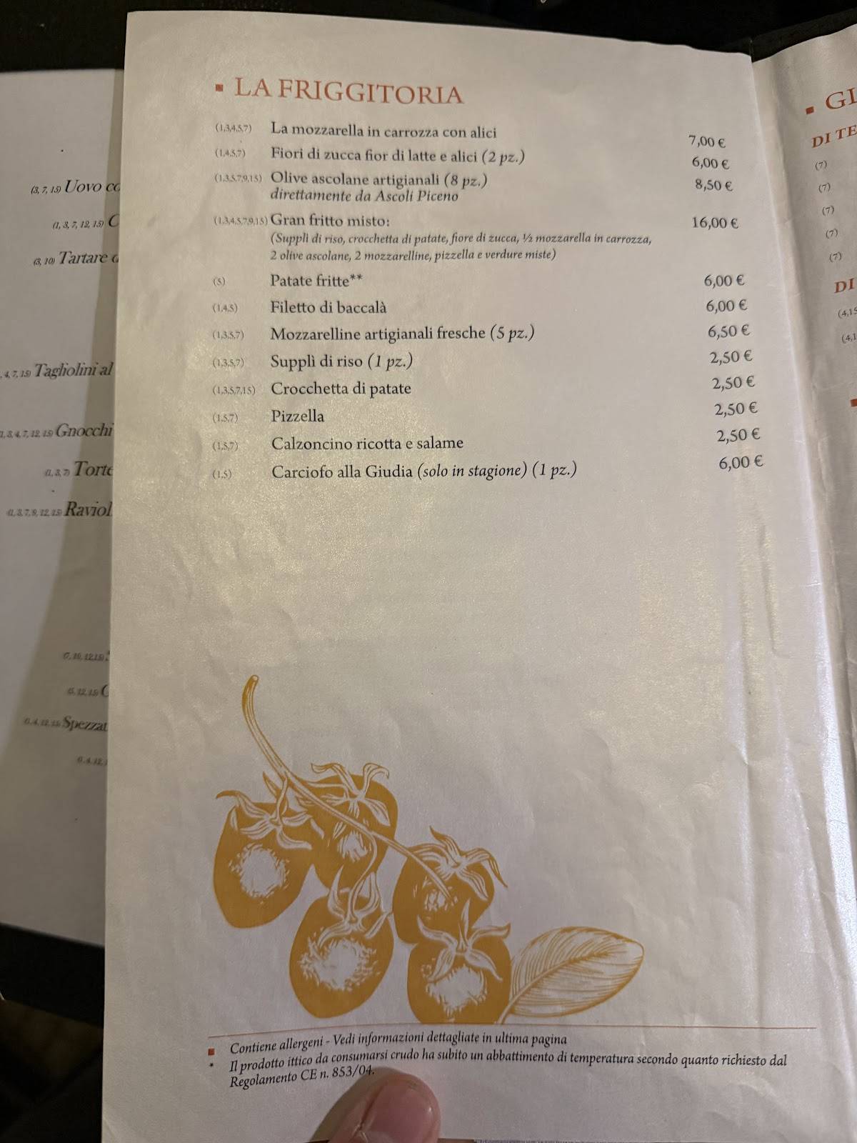Menu di Il Datterino Giallo 