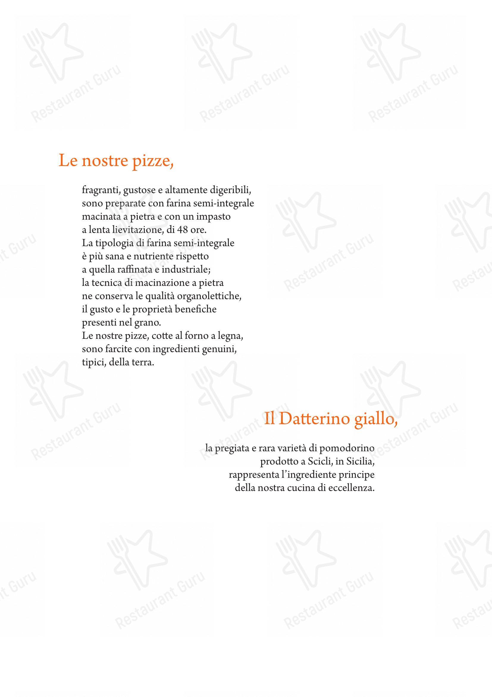 Il Datterino Giallo in Roma - 菜单