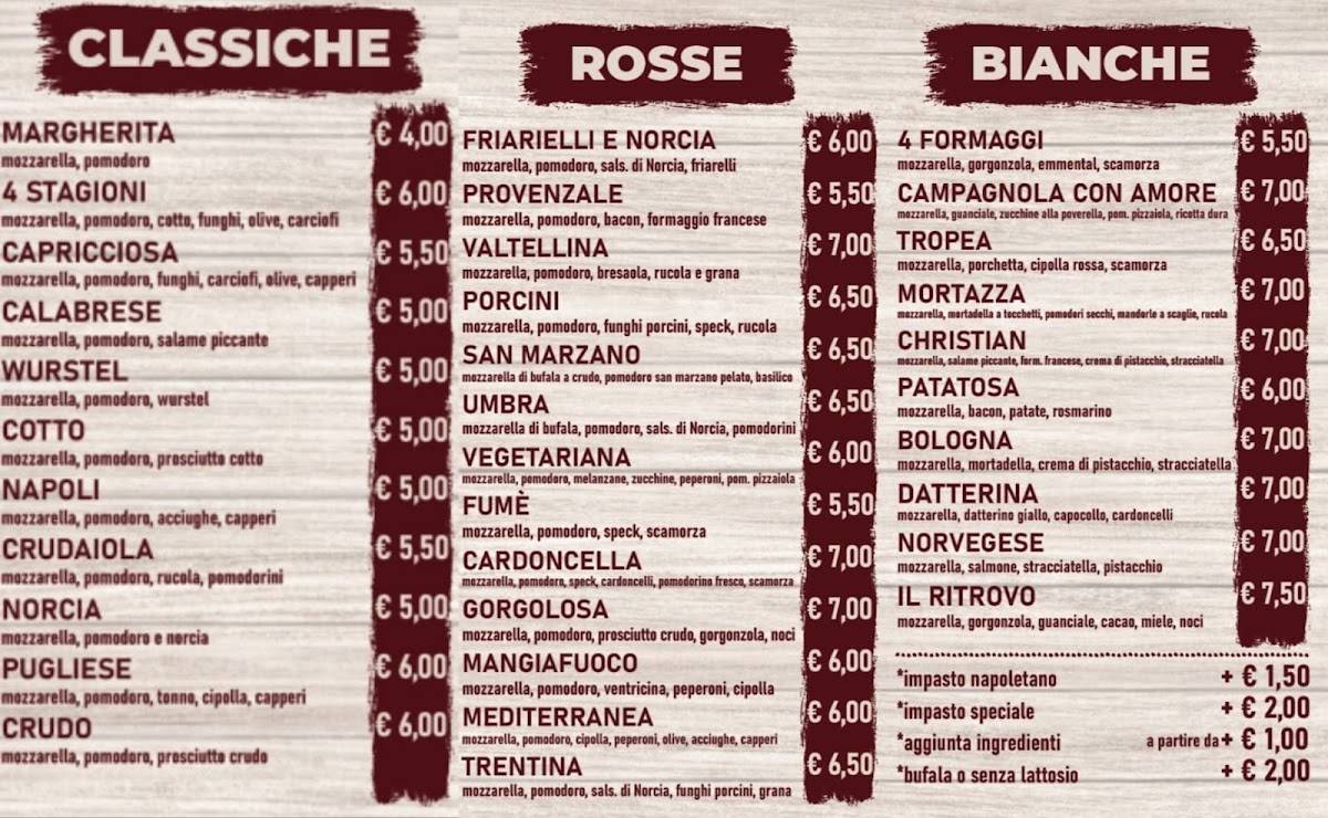 Menu di Il Ritrovo da Christian 