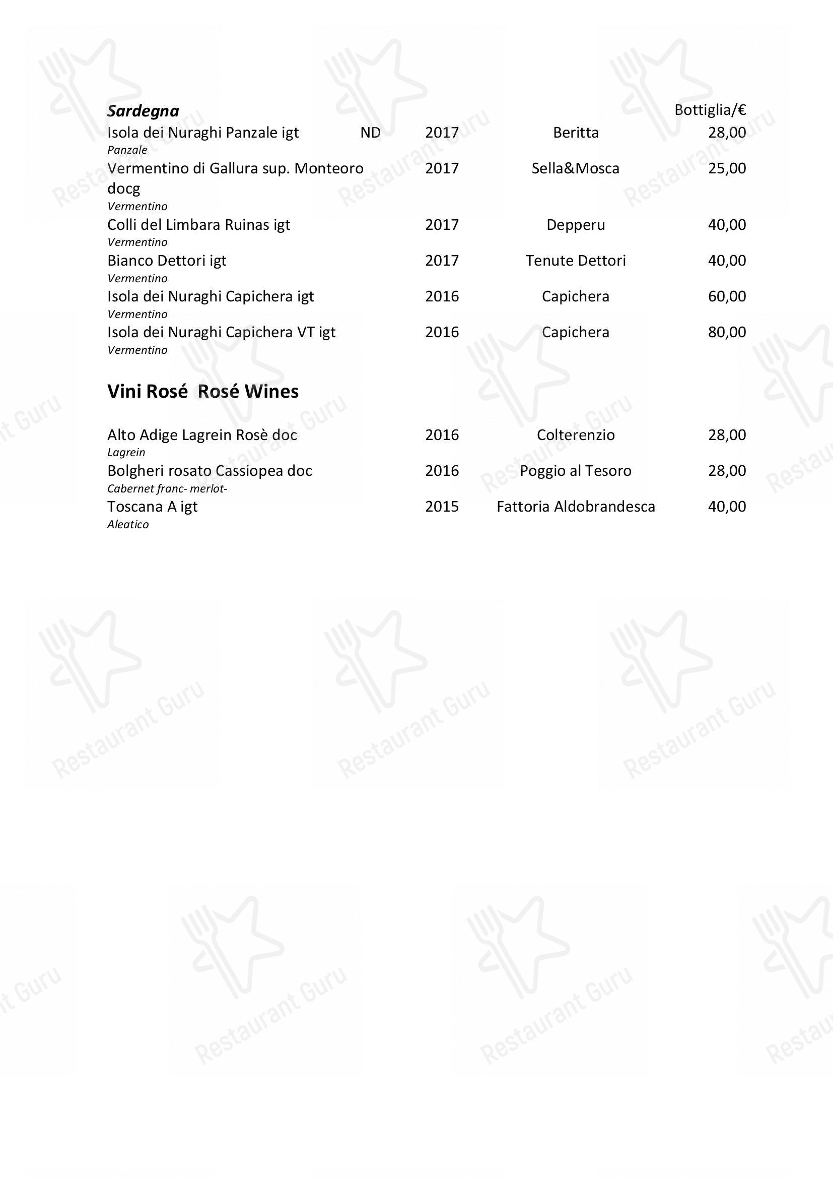 菜单 per Il Simposio Ristorante Wine Bar Roma ristorante