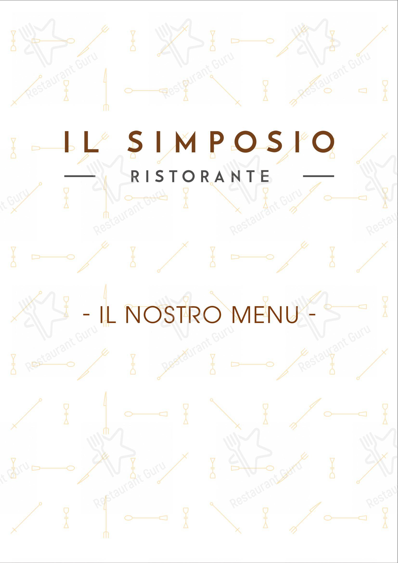 Menu di Il Simposio Ristorante Wine Bar Roma - Menu bar