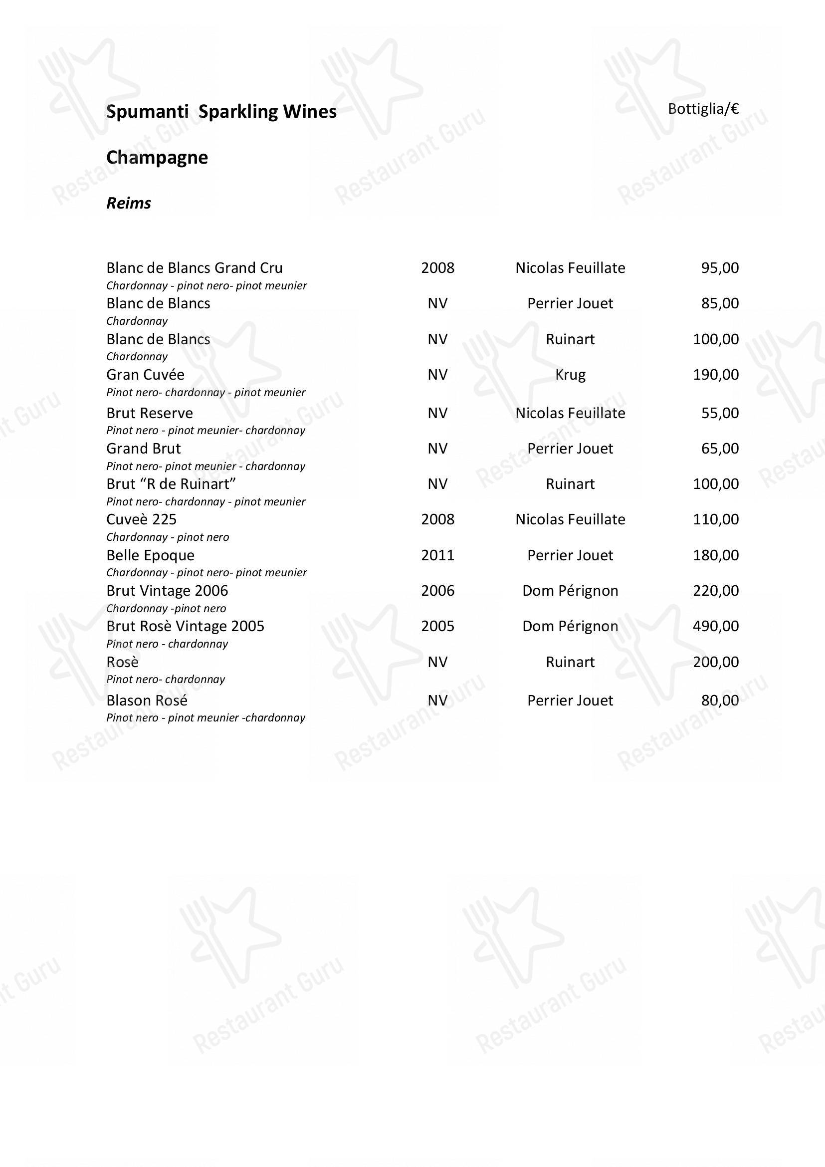 菜单 per Il Simposio Ristorante Wine Bar Roma ristorante