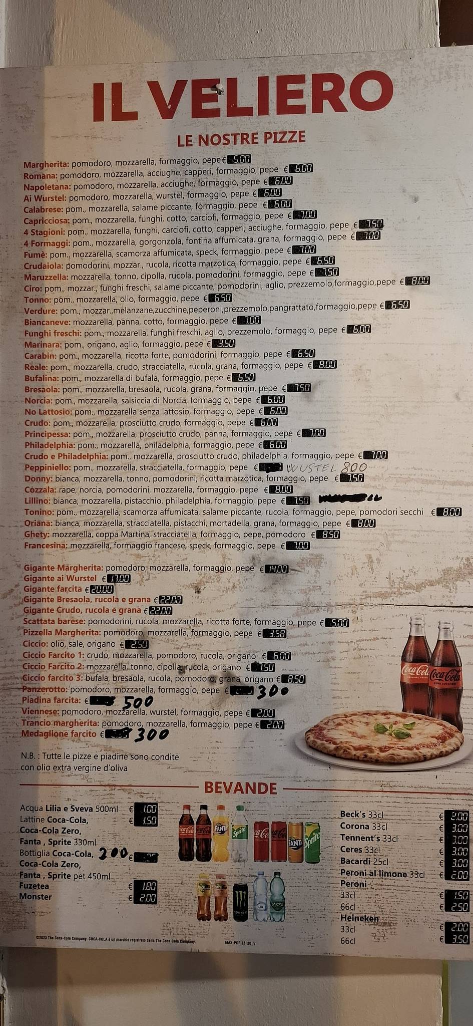 Menu di Il Veliero 