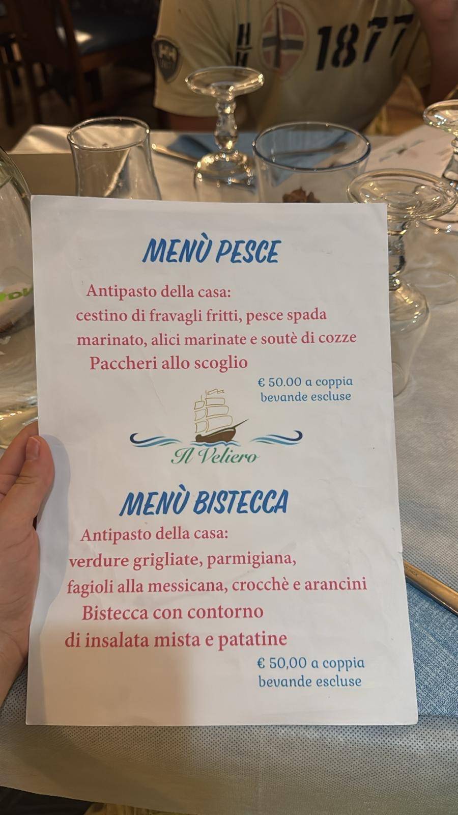 Menu di Il Veliero 