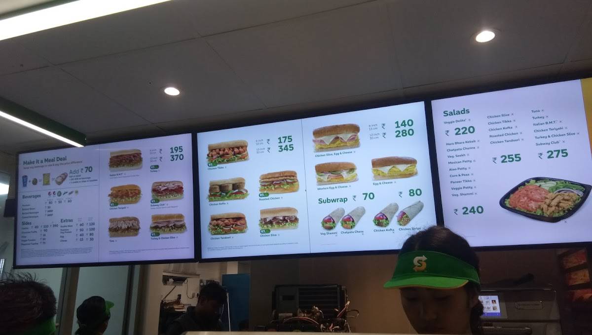 Subway menu