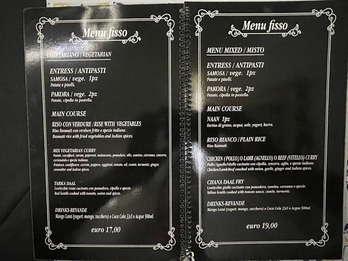Menu di Indian Curry Restaurant Catania 