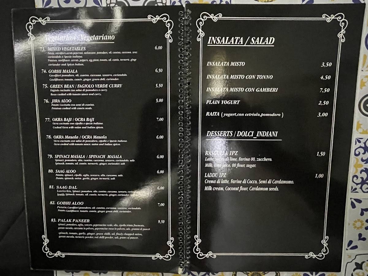 Menu di Indian Curry Restaurant Catania 