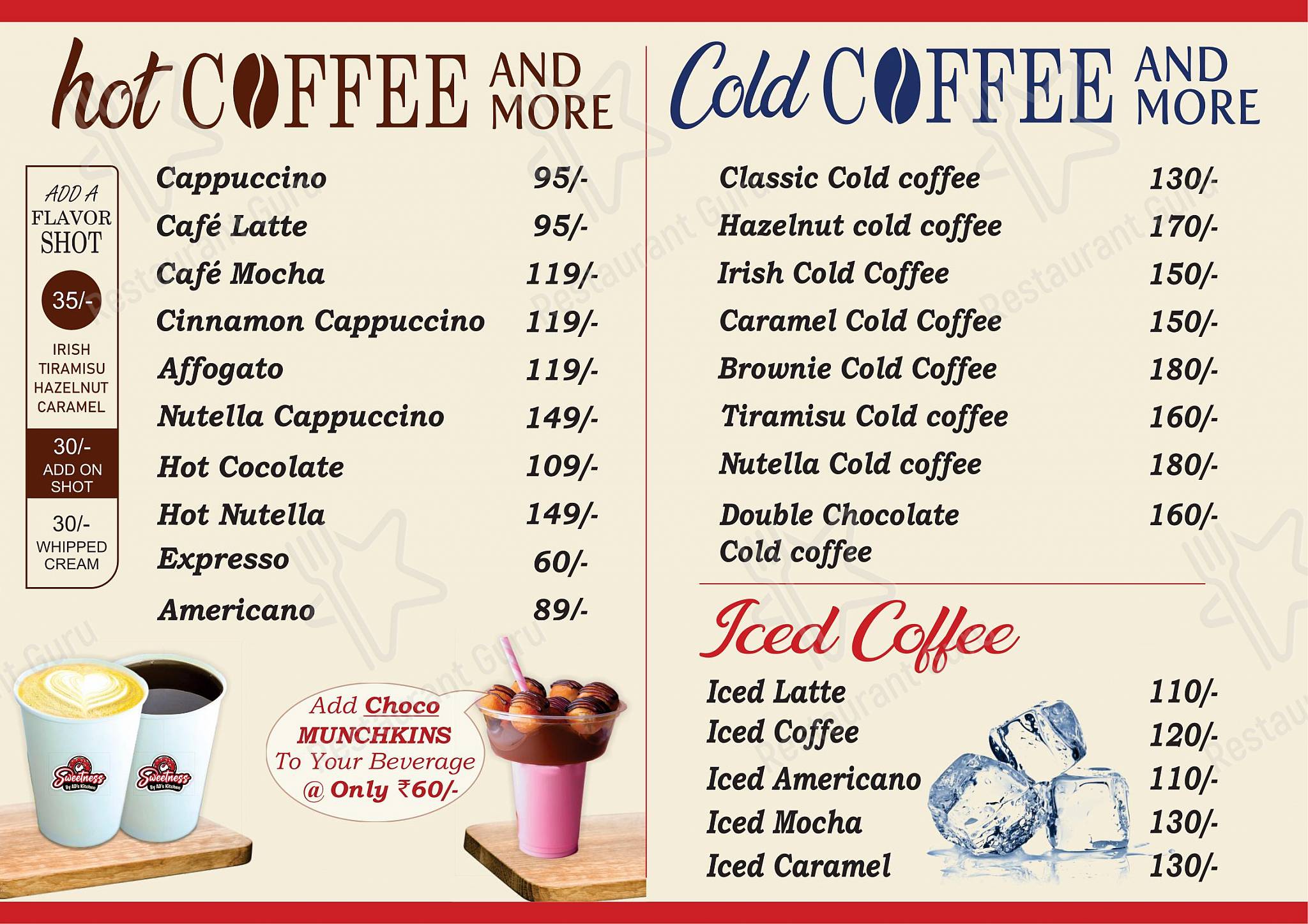 Sweetness by AD's Kitchen menu