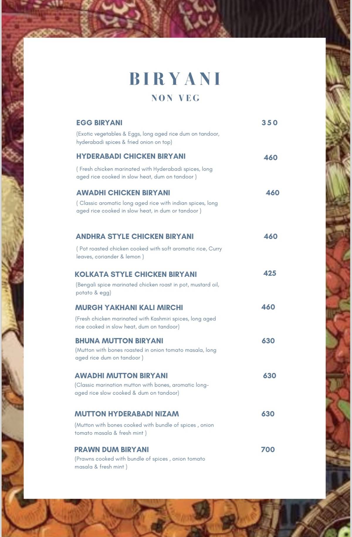 The Native Kitchen menu