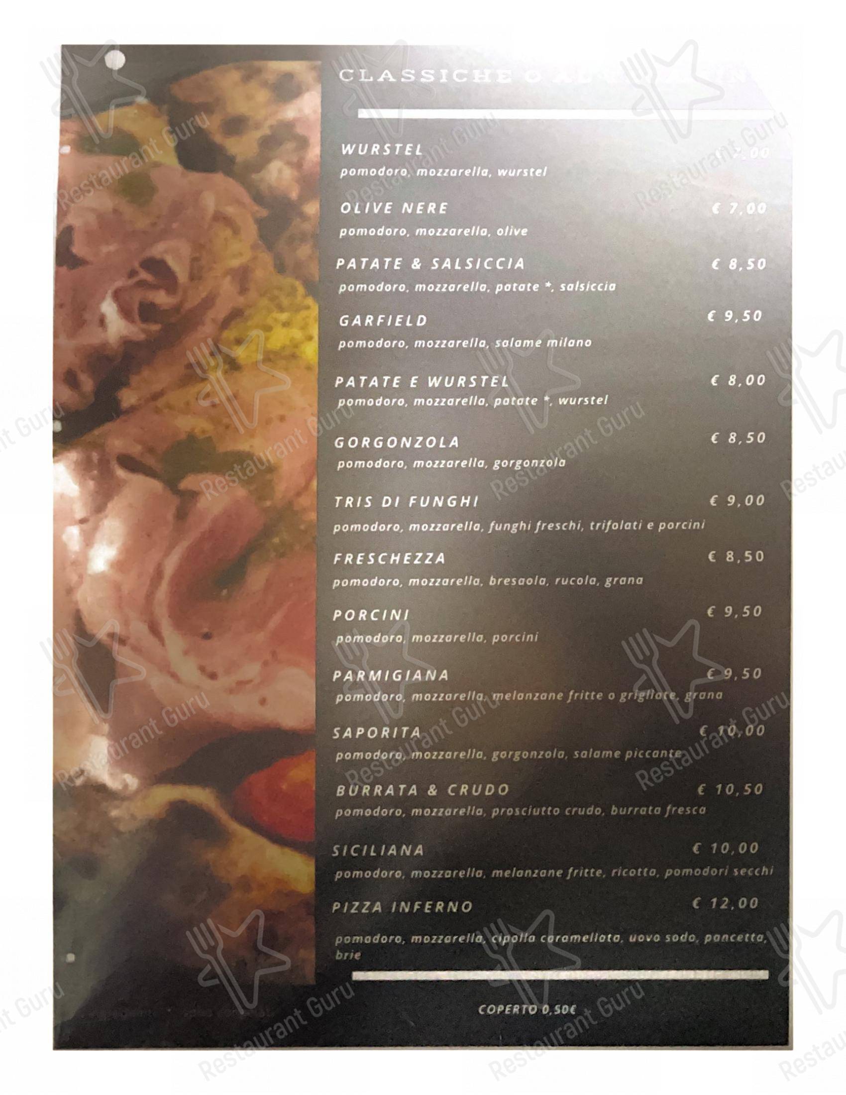 Menu per Inferno Pub in San Michele