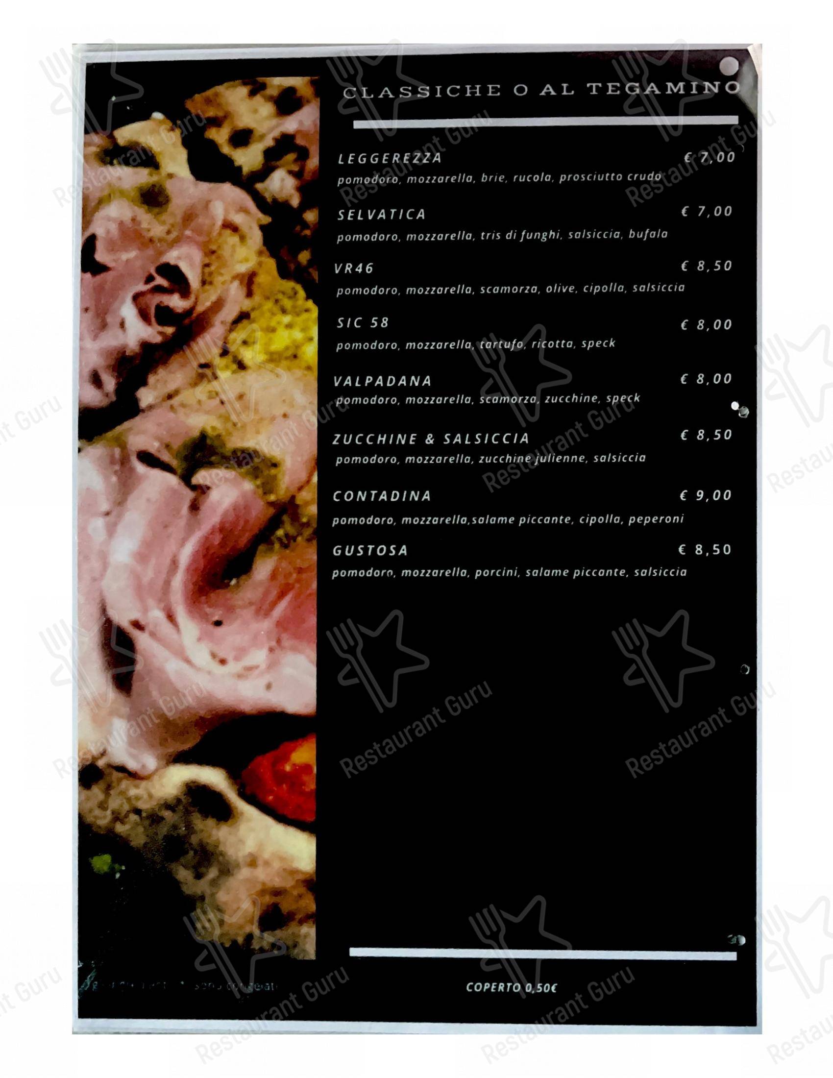 Menu per Inferno Pub in San Michele