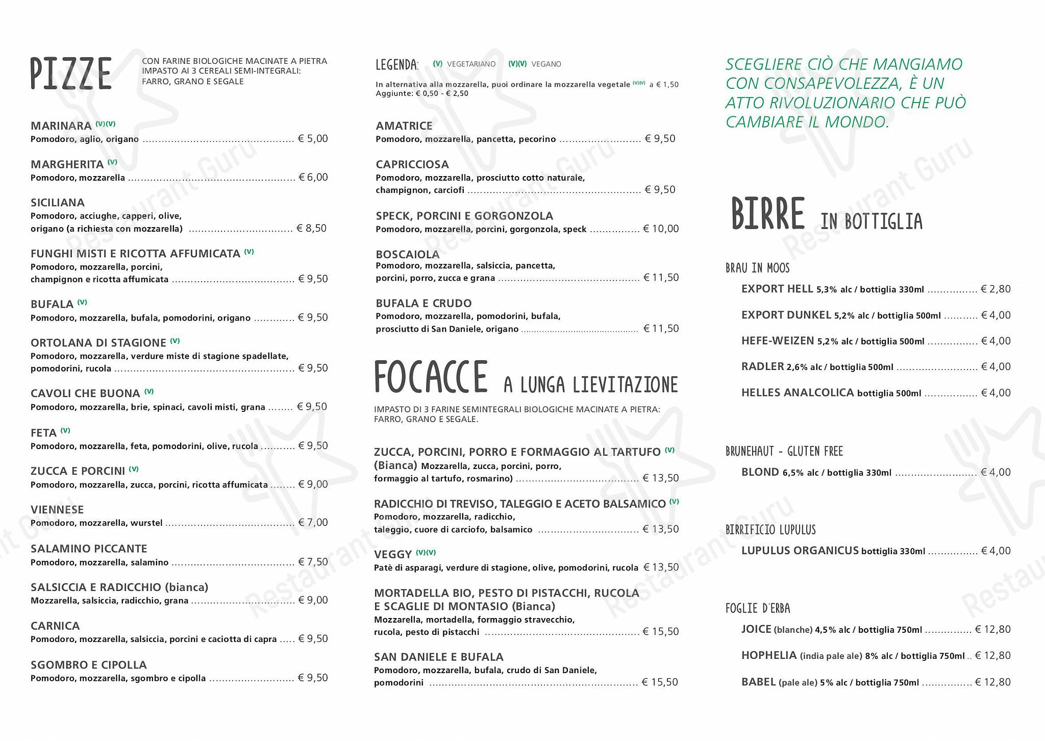 Vegan Menu per Integraldo in Majano