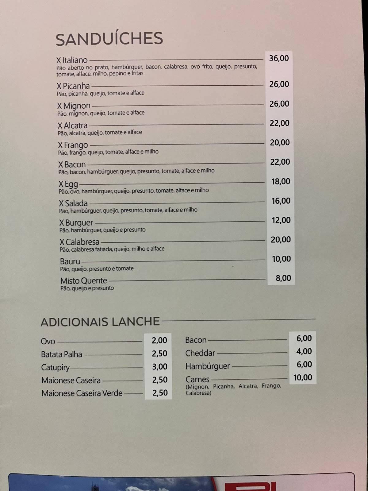 Italiano Restaurante cardápio