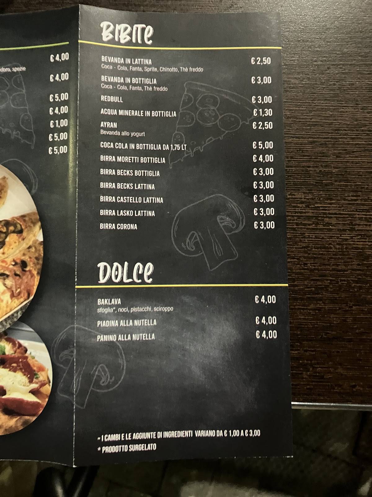 Menu di Istanbul Kebab pizza 