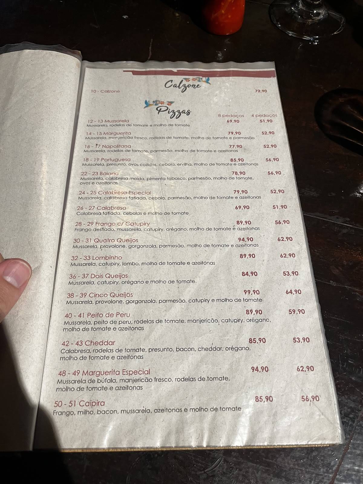 Itagua Pizza Bar cardápio