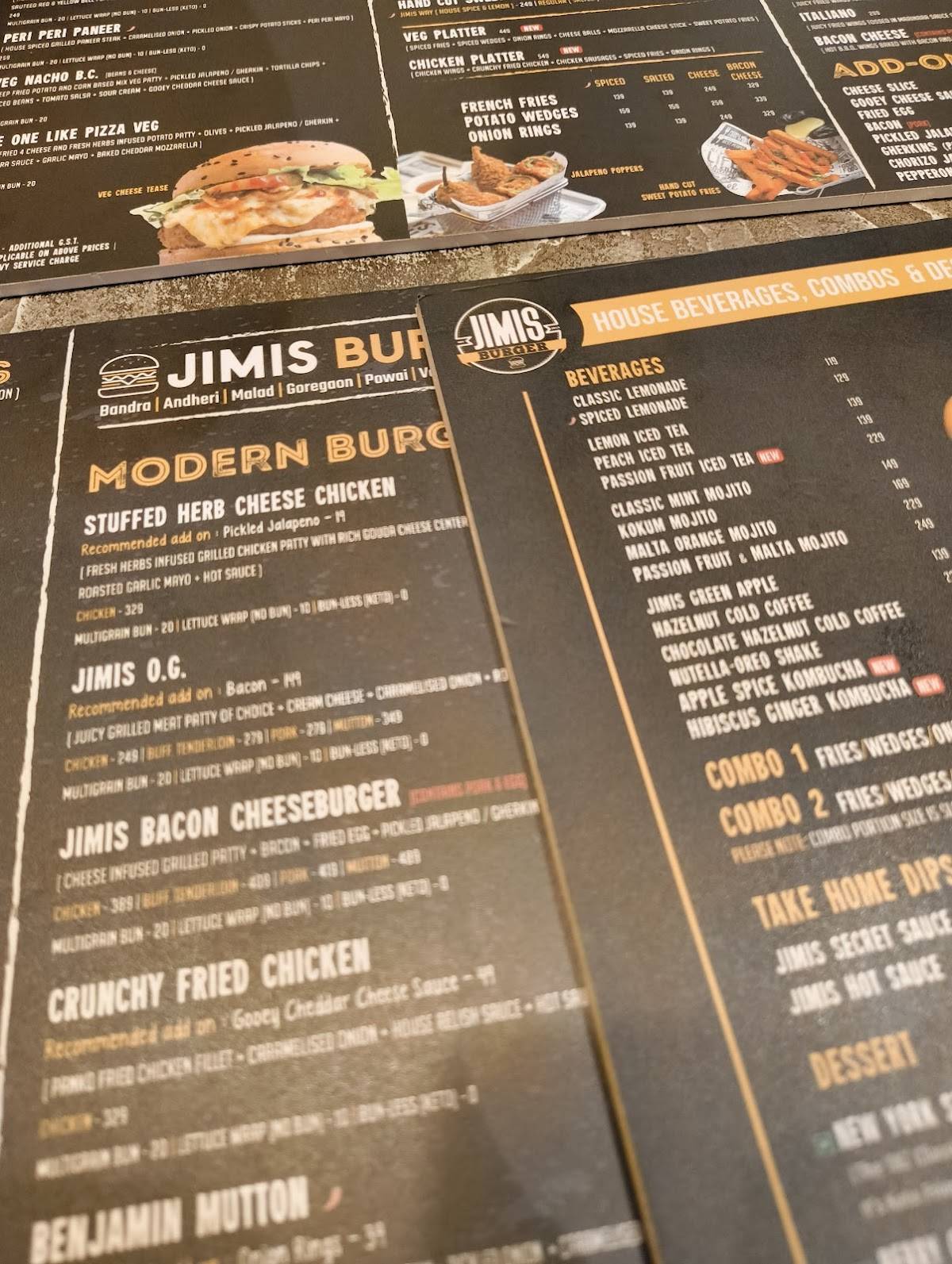 JIMIS BURGER - Malad menu