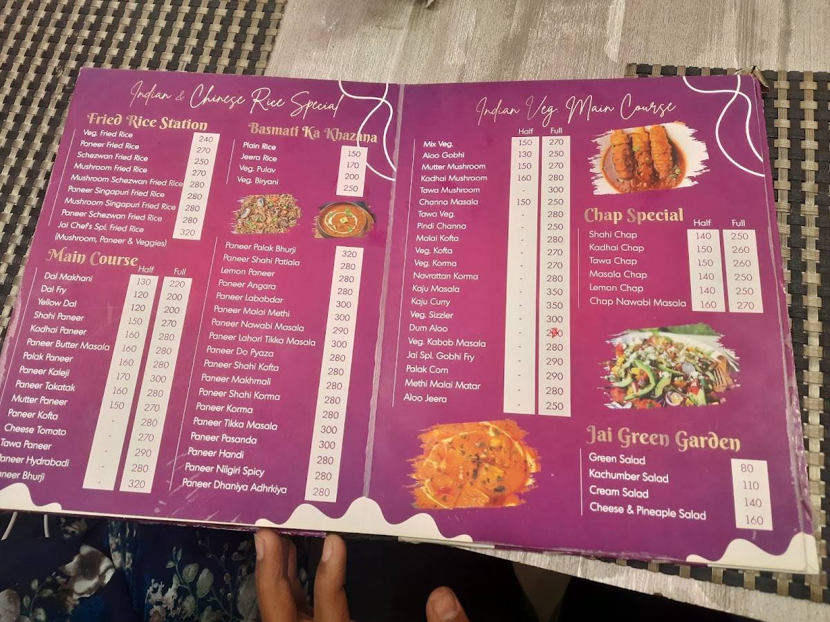 Jai Restaurant menu