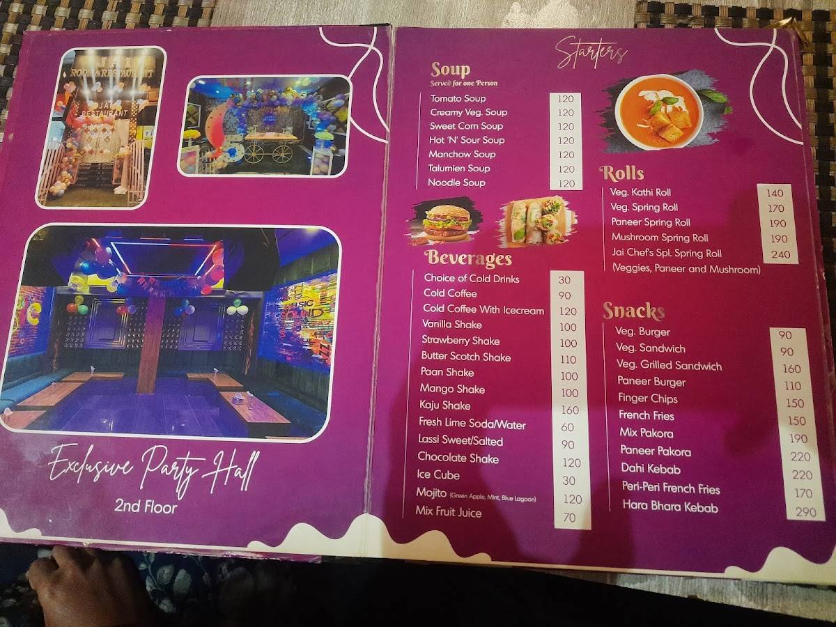 Jai Restaurant menu