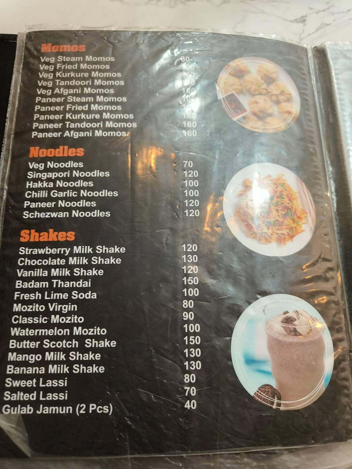 Jain restro & cafe menu