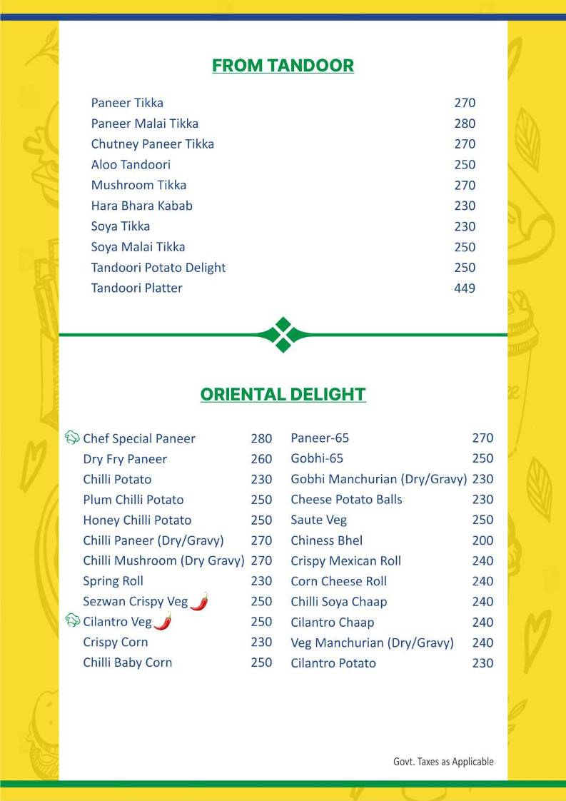 Dhaba Delight (Veg Restaurant) menu