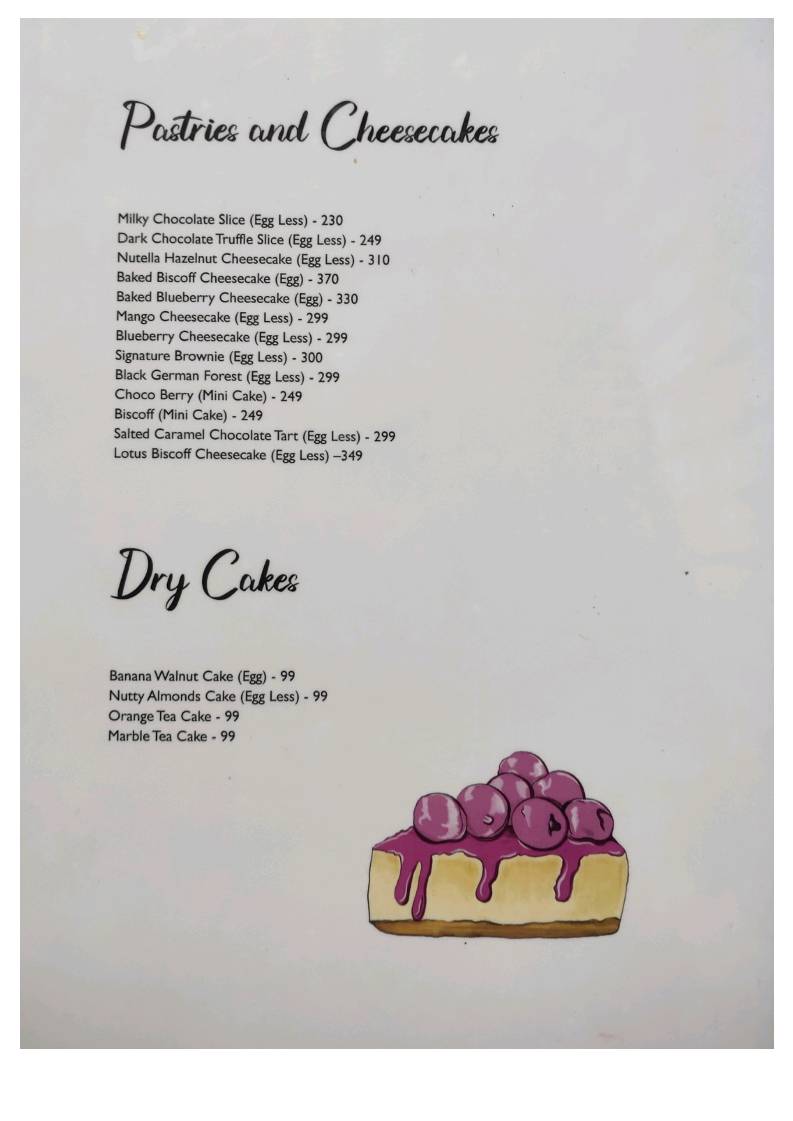 Mambo’s Bistro menu