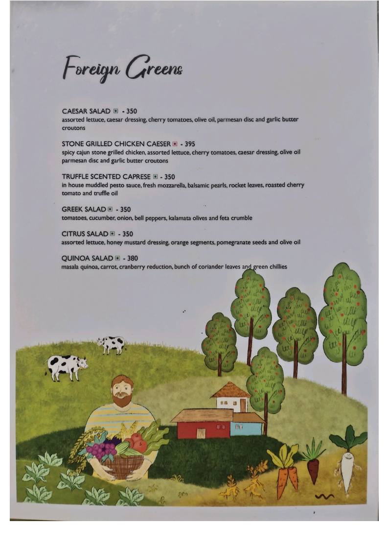 Mambo’s Bistro menu