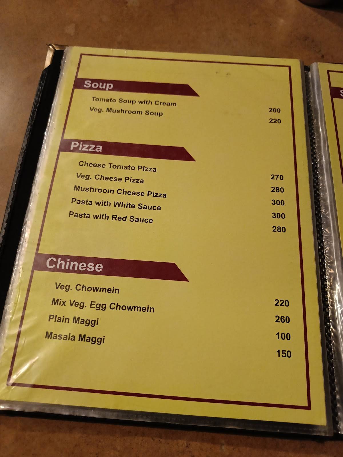 Gaji's Restaurant menu