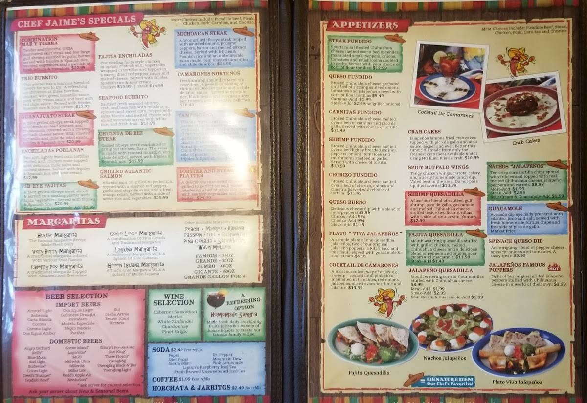 Menu at Jalapeños pub & bar, Schererville