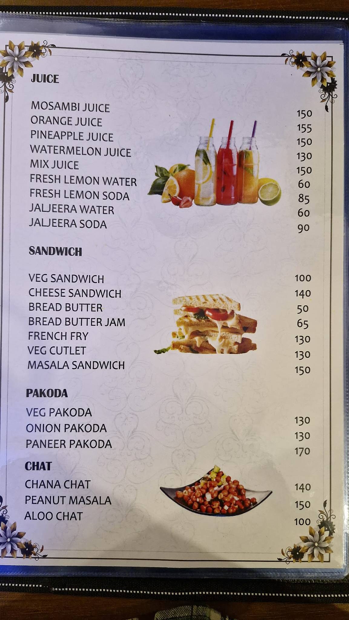 Jawai Sky Rooftop Restaurant Cafe menu