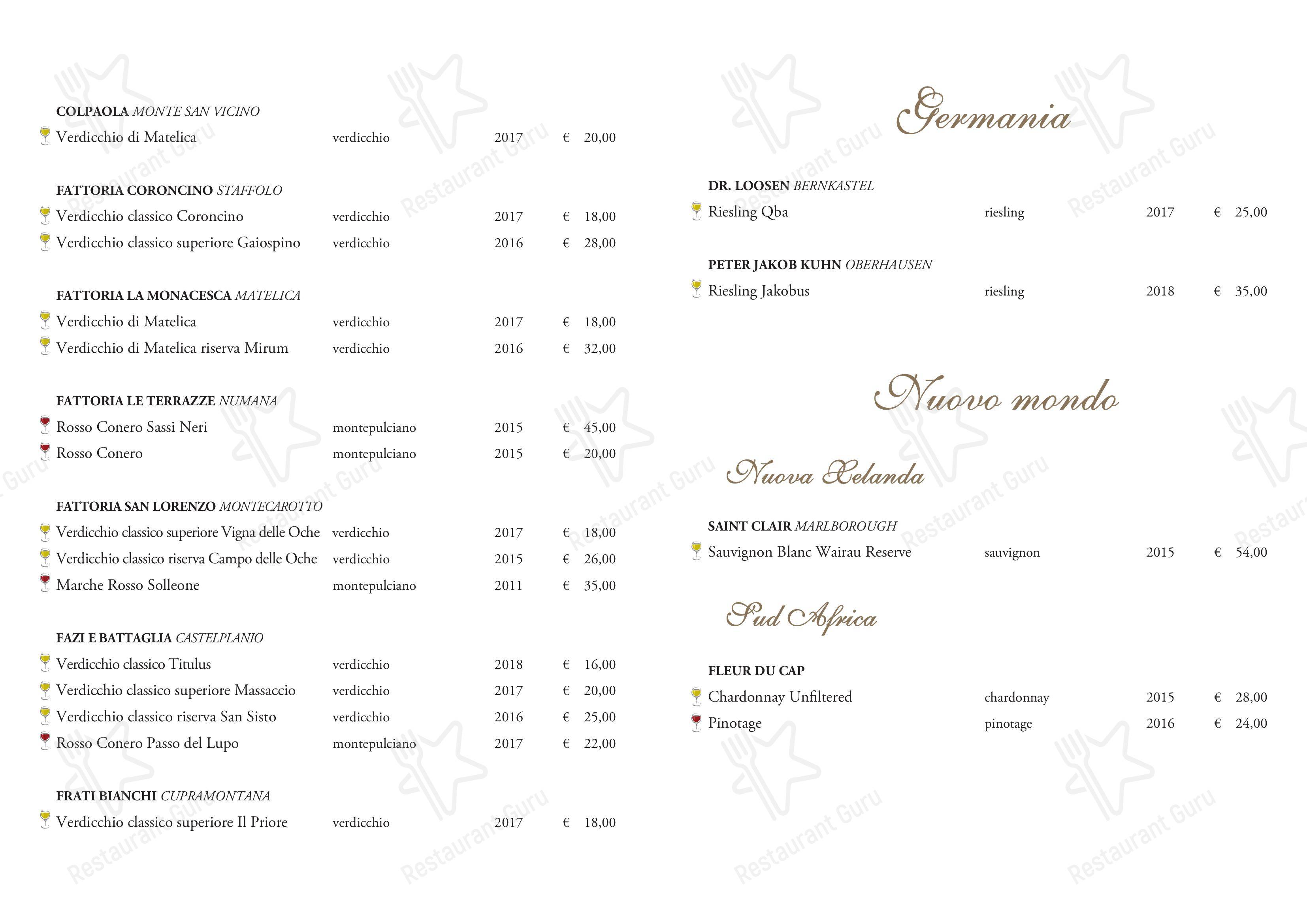 Menu bar per Ristorante La Rotonda Jesi ristorante