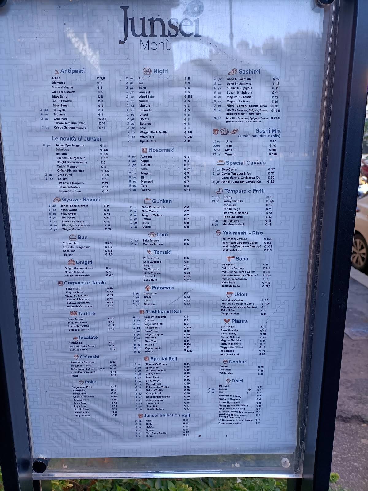 Menu di Junsei Sushi Flaminio 