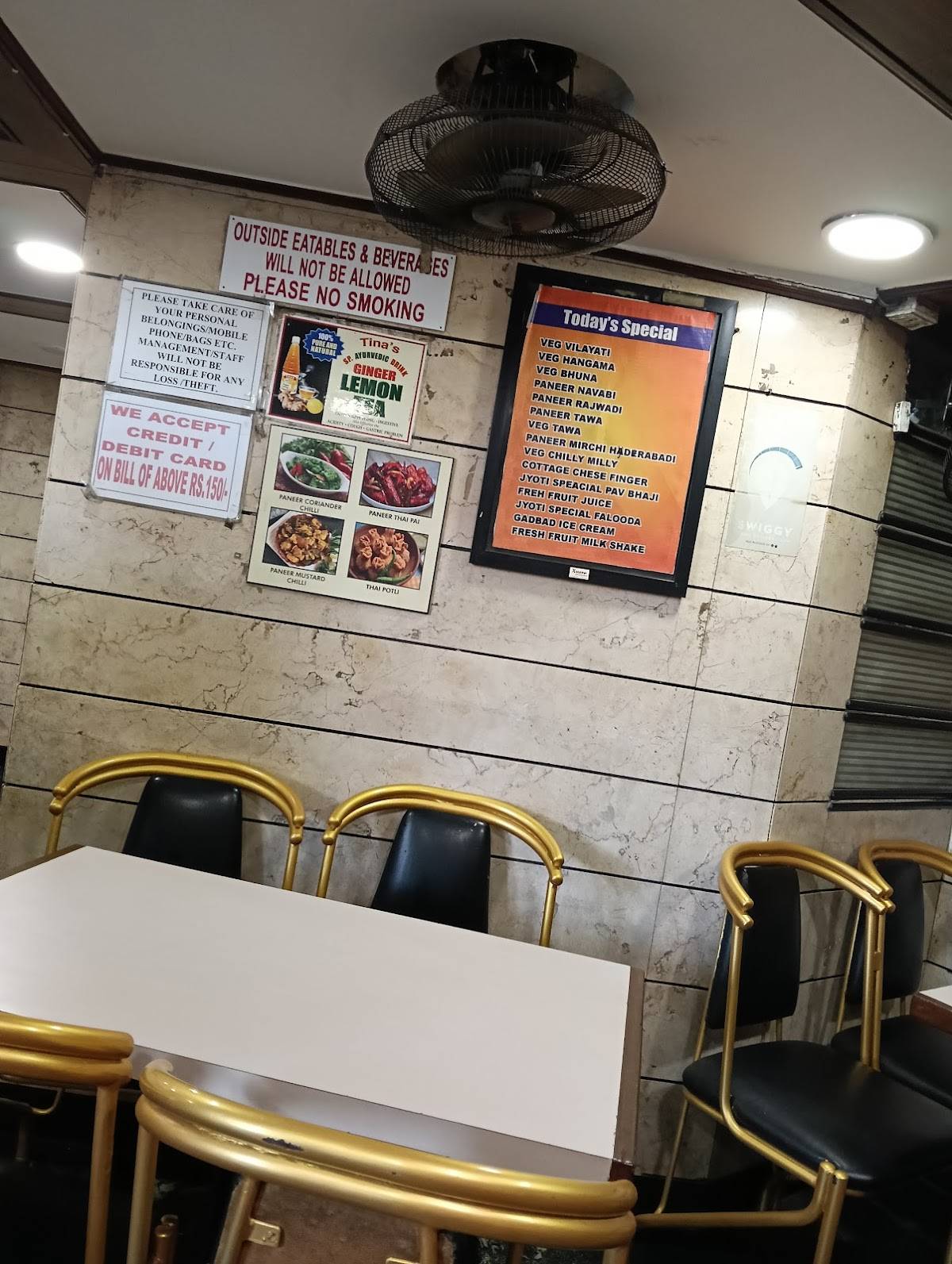 Jyoti Refreshments menu