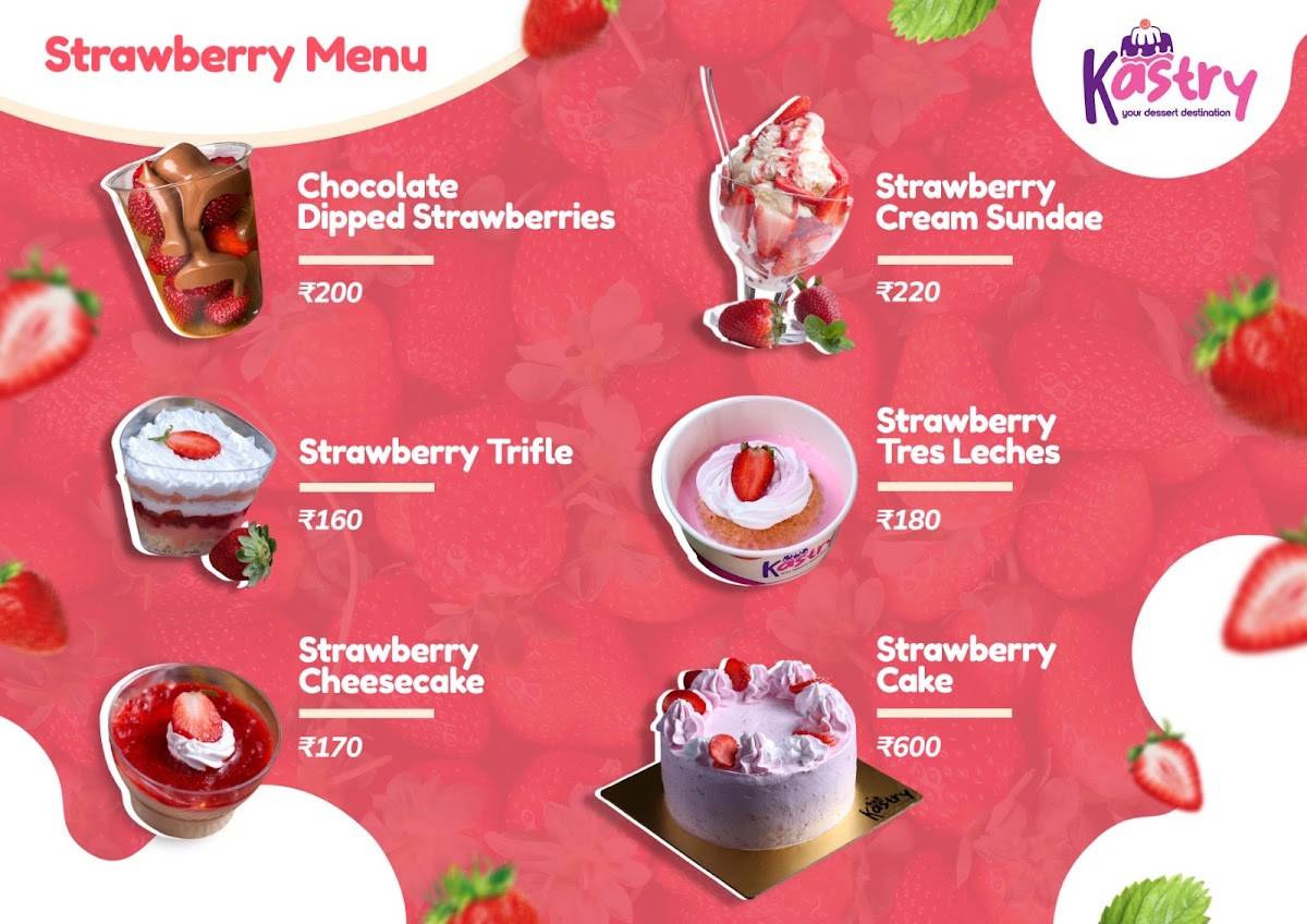 KASTRY - your dessert destination menu