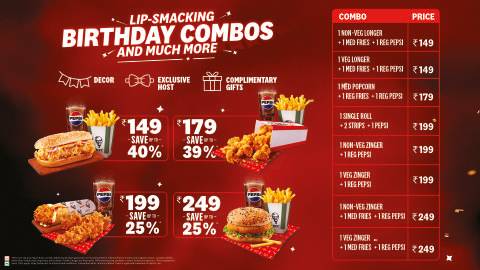 KFC menu
