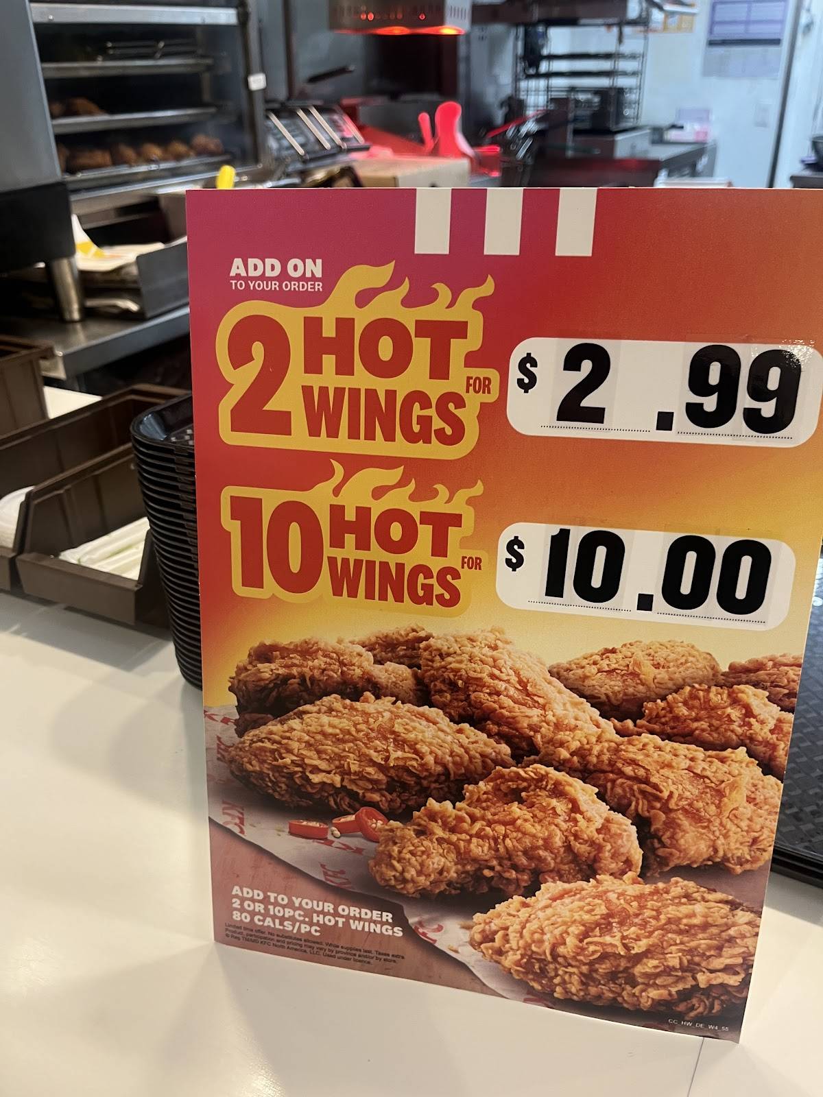 Menu de KFC