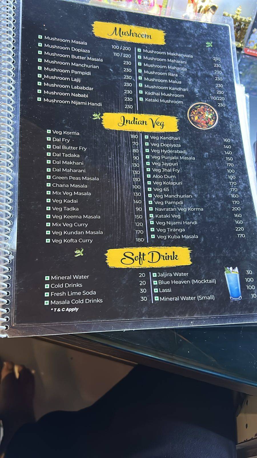 Kalyani Restaurant menu
