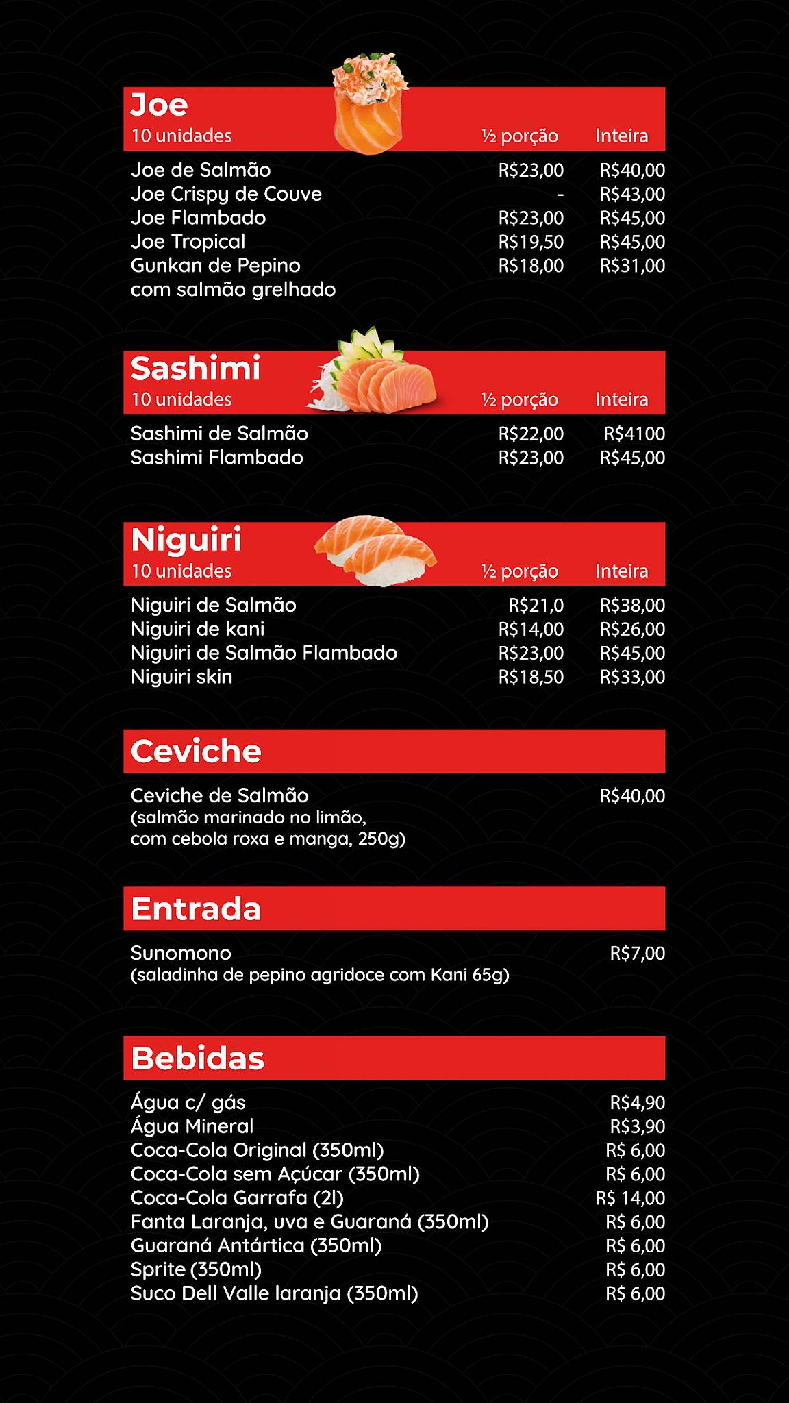 Kami Japan Food Delivery cardápio