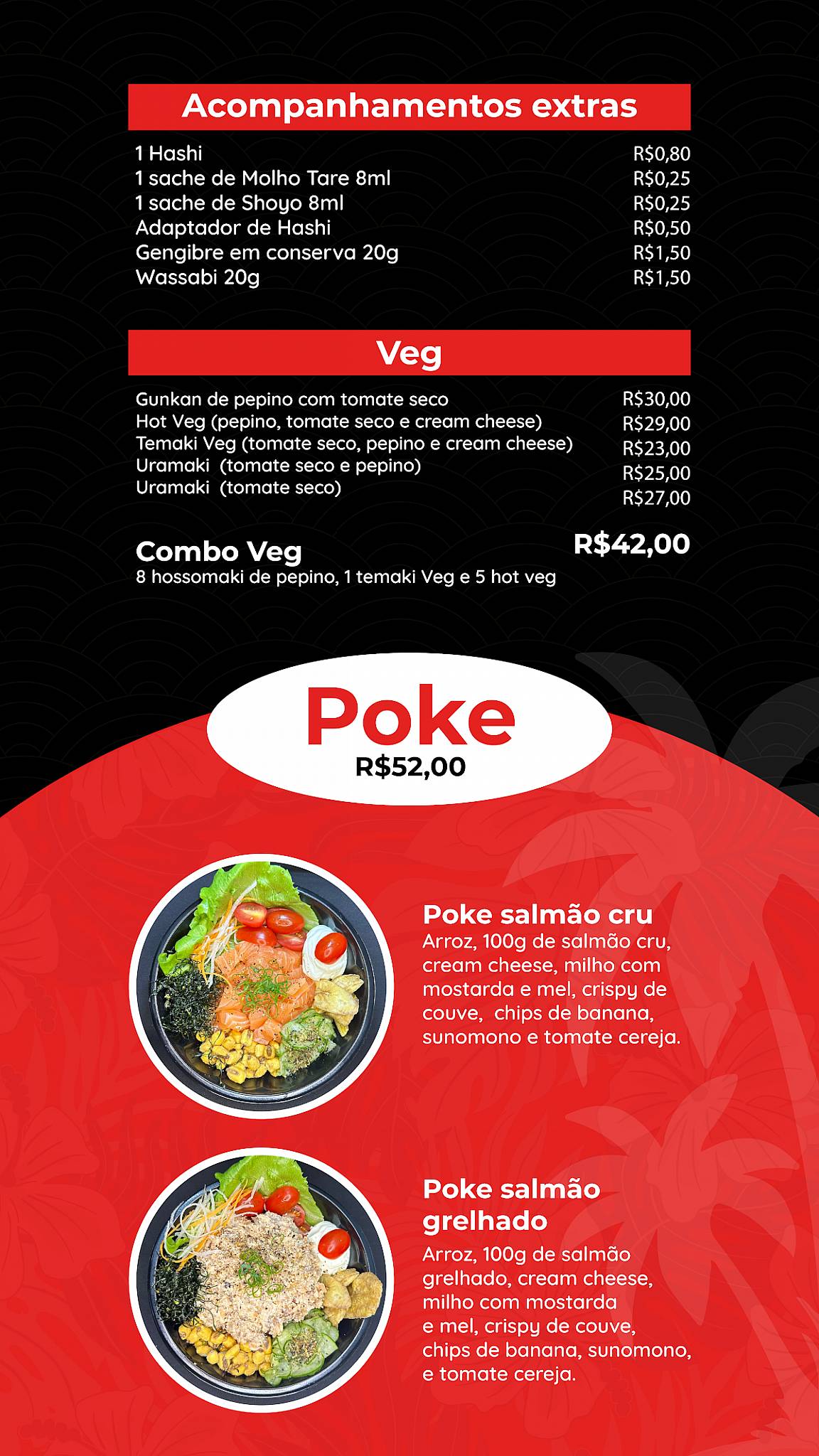 Kami Japan Food Delivery cardápio